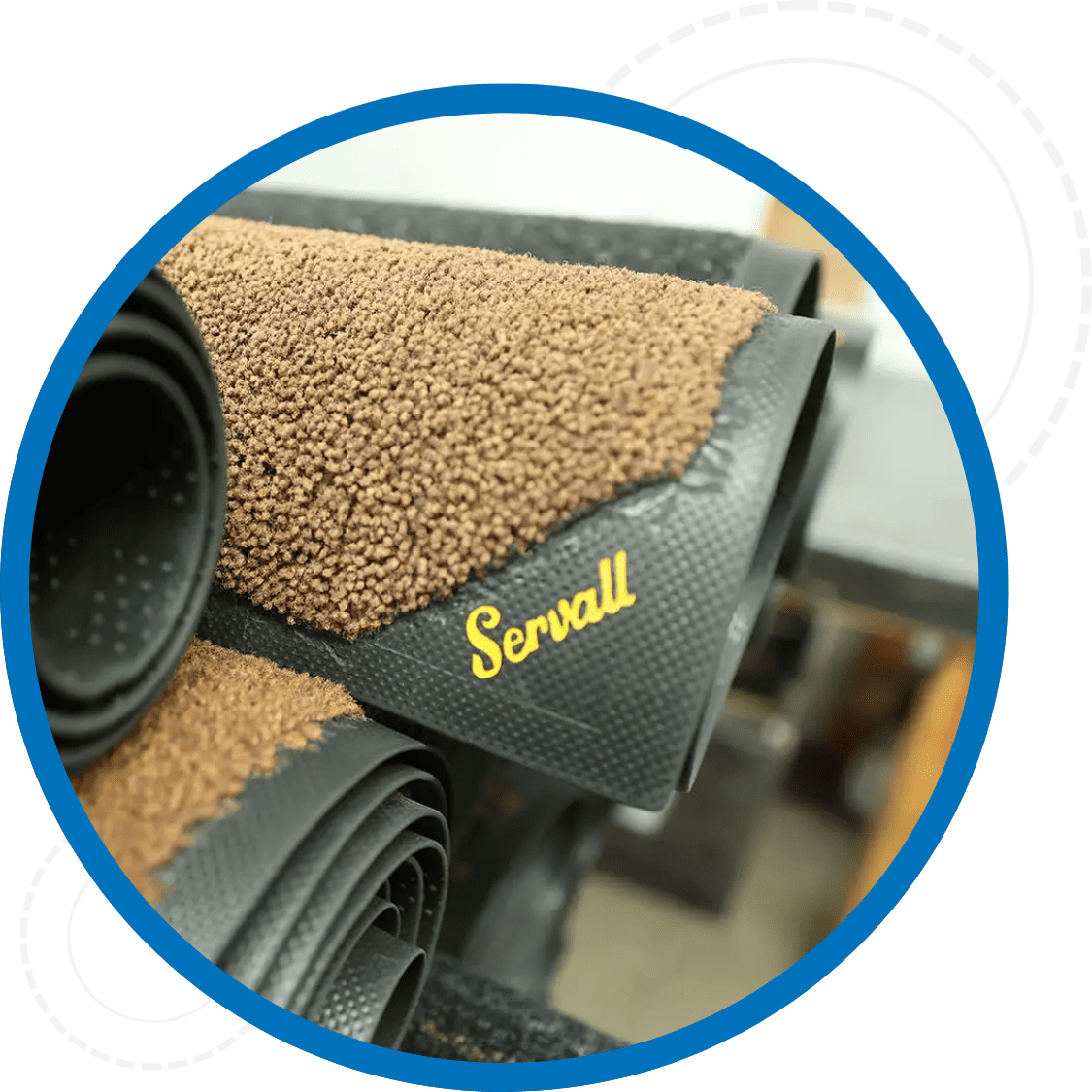 Close up of Servall industrial floor mats