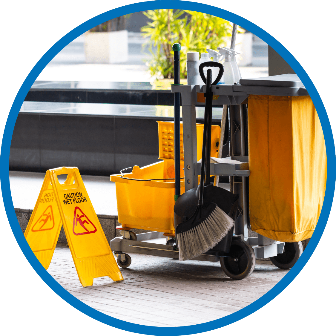 Servall janitorial supplies ensuring safety with wet floor signage