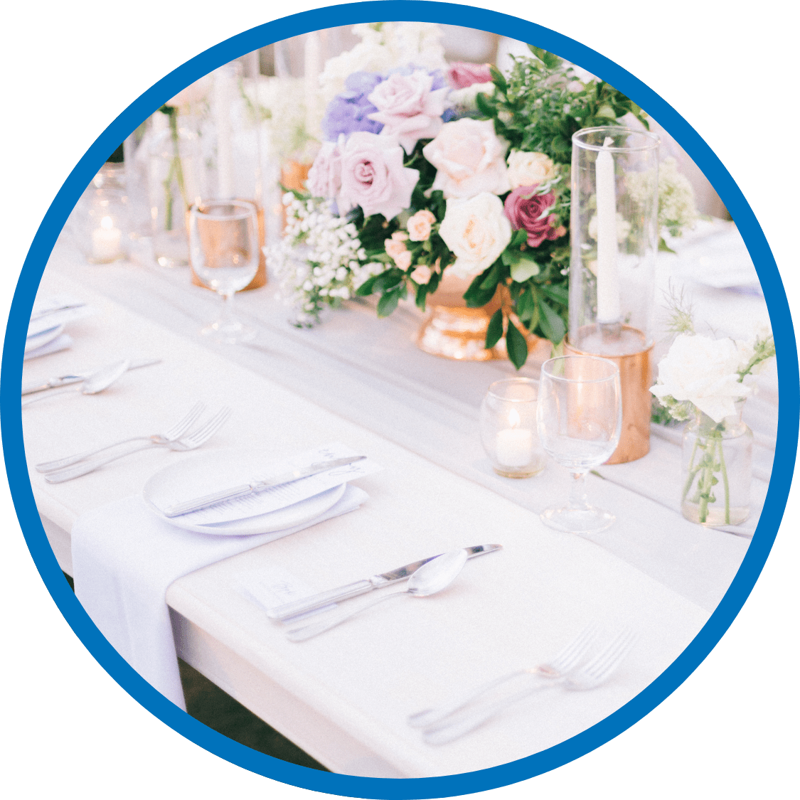 Servall linens on a neatly arranged table
