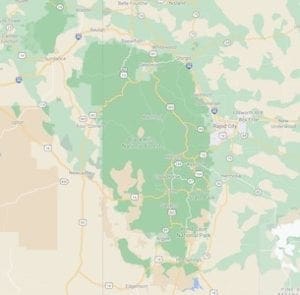Map of Black Hills area