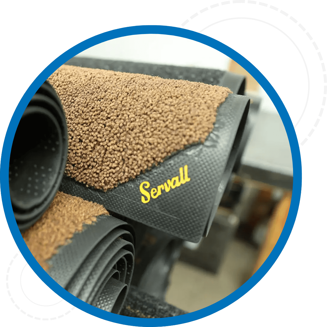 Close up of Servall industrial floor mats
