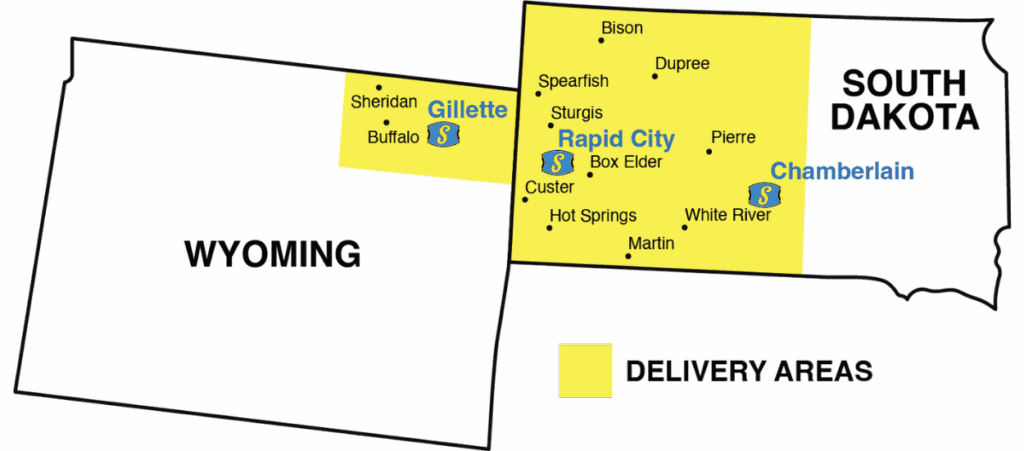 Servall areas of service map graphic