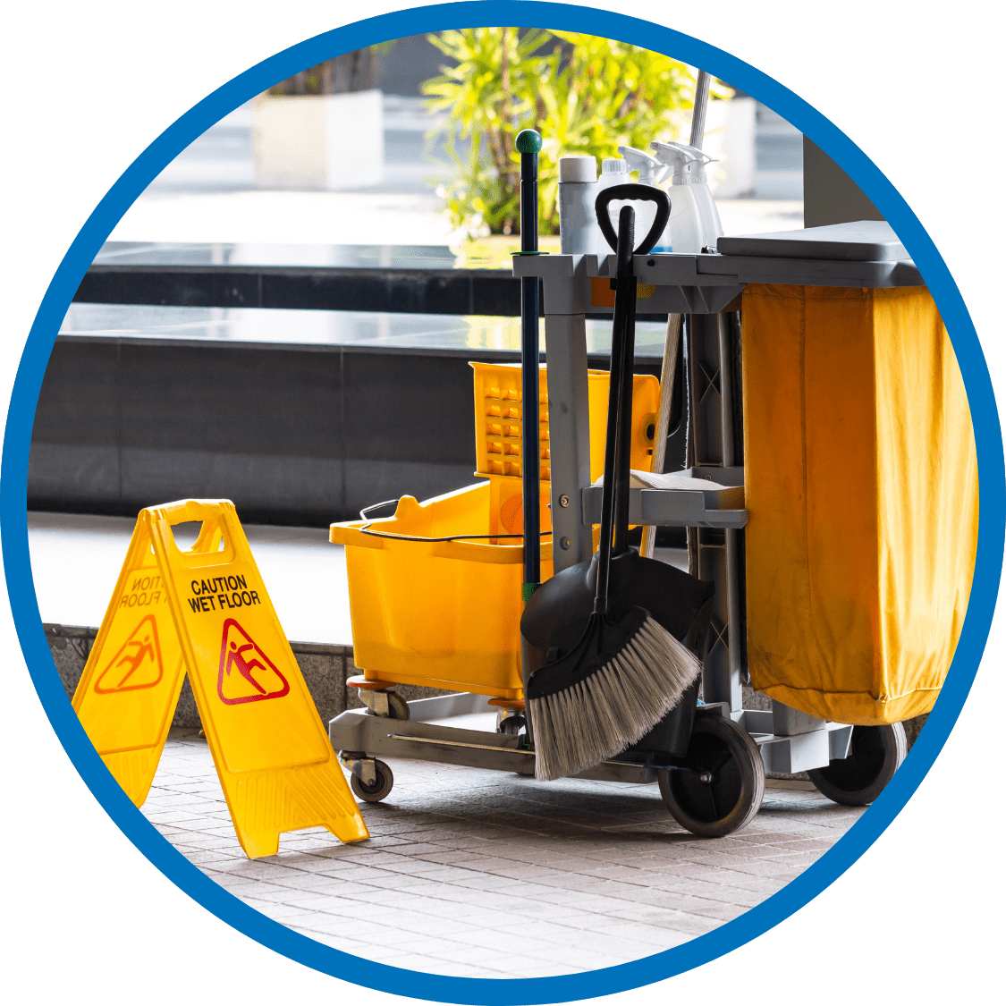 Servall janitorial supplies ensuring safety with wet floor signage