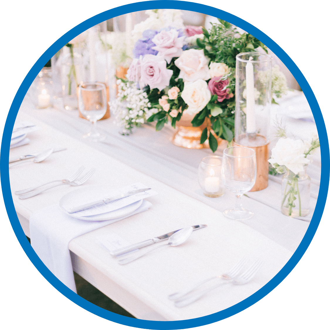 Servall linens on a neatly arranged table